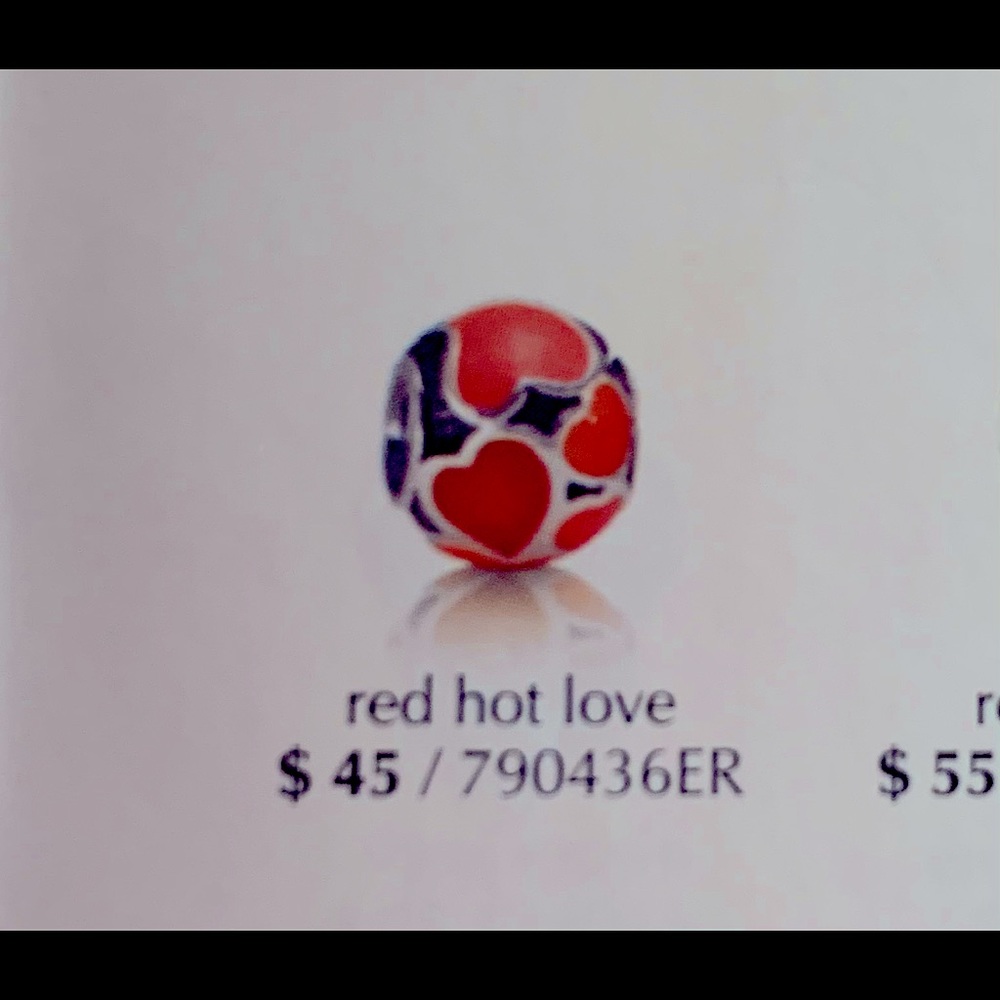 Pandora Retired Red Hot Love Charm